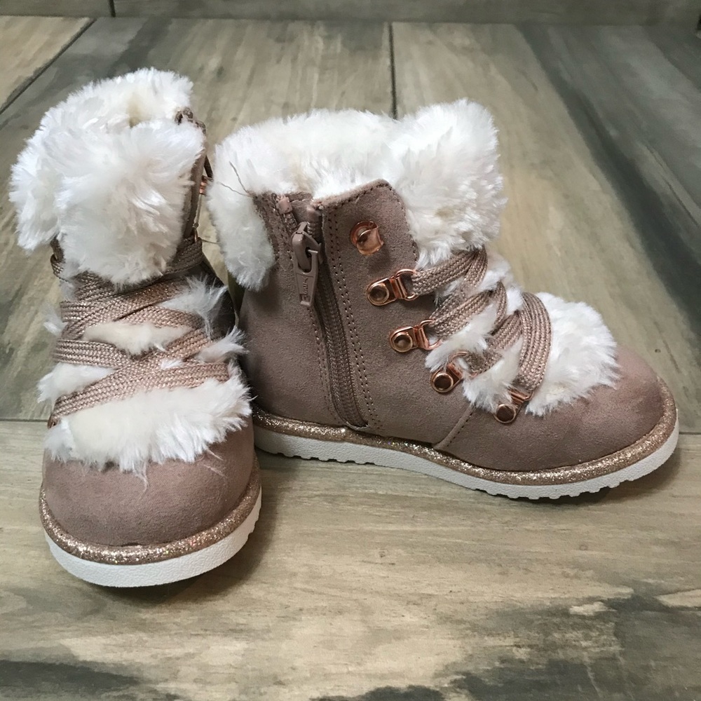 Little Girls Plush Furry Winter Boots